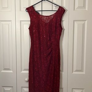 Ladies sleeveless long evening dress.